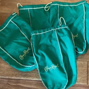 13 Large Green Crown Royal Drawstring Bags